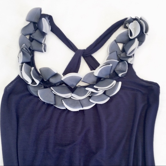 Charlotte Russe Ruffle Halter Blouse GUC - Picture 7 of 8